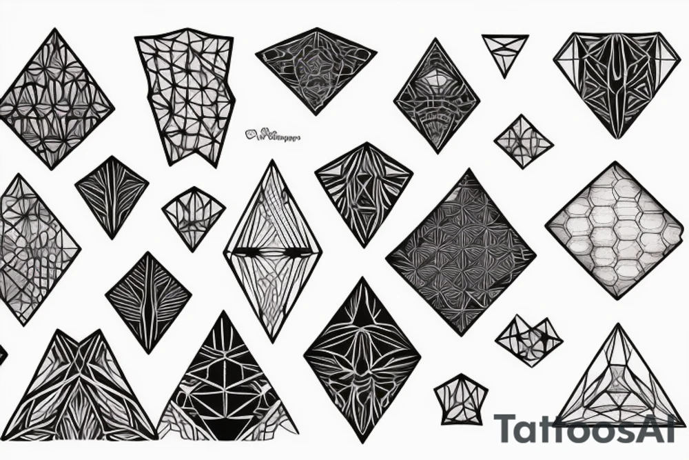 geometric honeycomb tattoo idea
