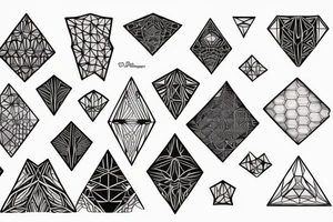 geometric honeycomb tattoo idea
