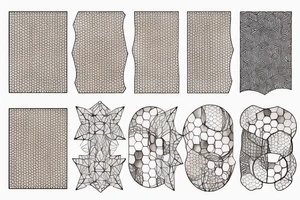geometric honeycomb tattoo idea