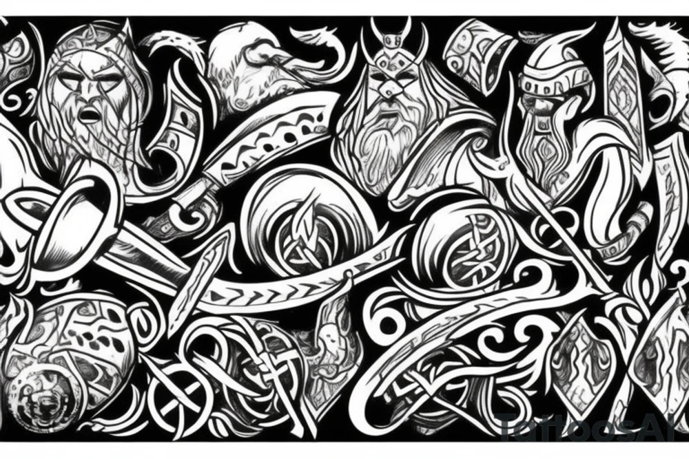 viking theme tattoo idea