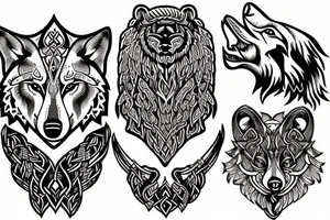 viking wolf tattoo idea