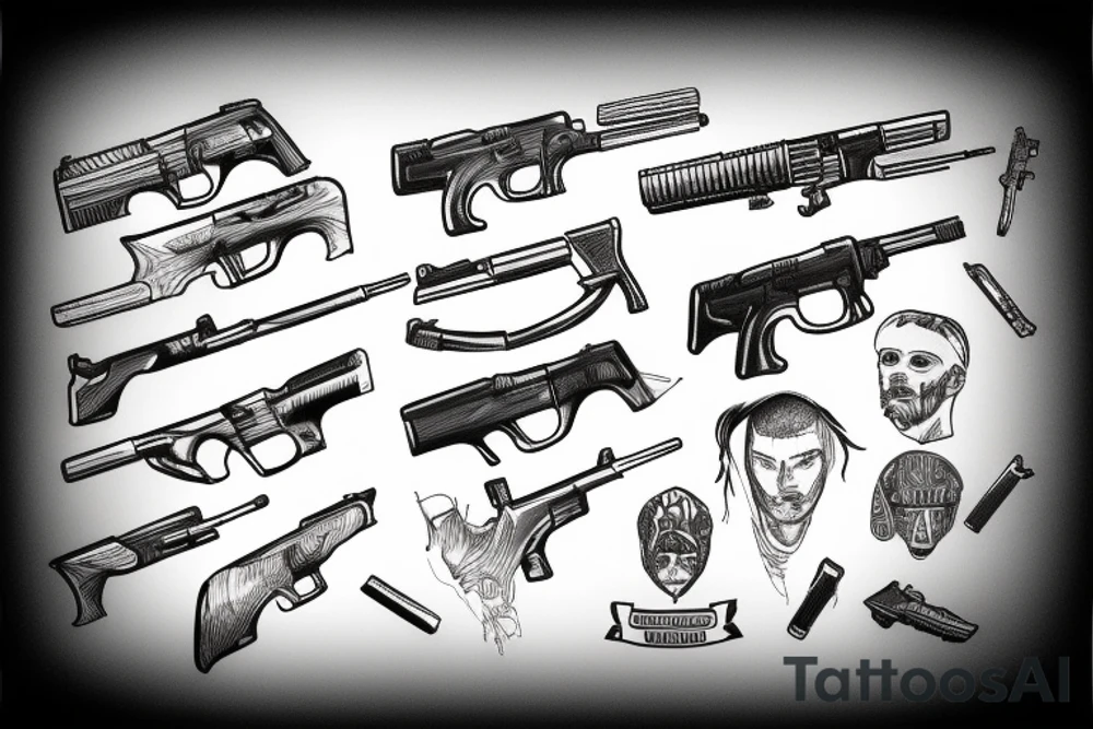The Syndicate, Guns, cocaine, tattoo idea