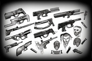The Syndicate, Guns, cocaine, tattoo idea