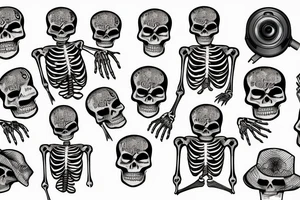 Skeleton holding a camera tattoo idea