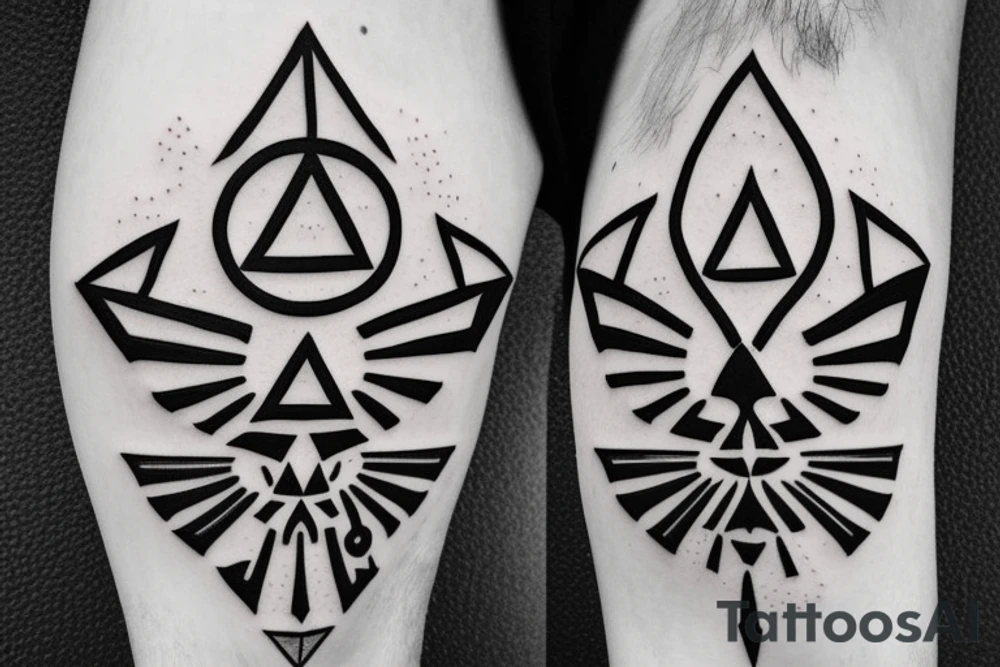 The Legend of Zelda triforce tattoo idea
