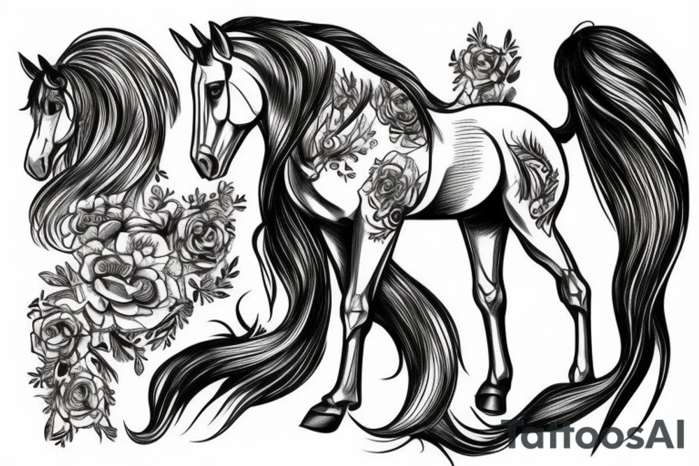 Horse running tattoo idea