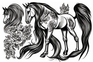 Horse running tattoo idea