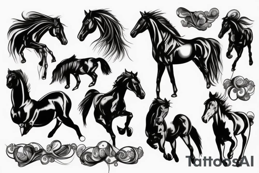 Horse running tattoo idea