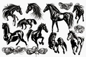 Horse running tattoo idea
