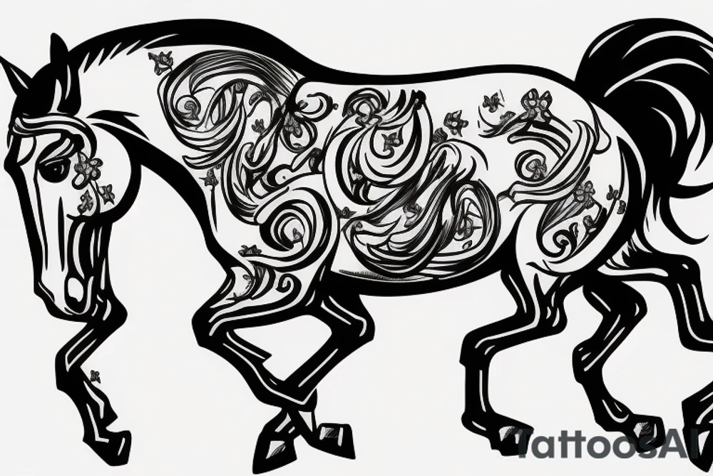 Horse running tattoo idea