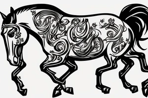 Horse running tattoo idea