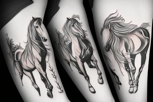 Horse running tattoo idea