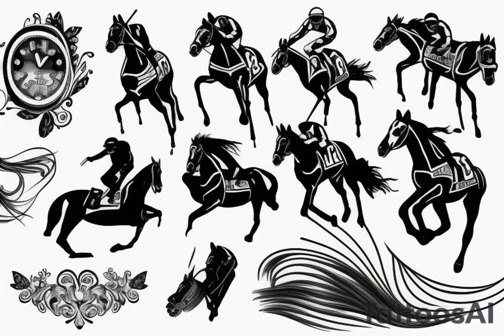 Horse racing tattoo idea