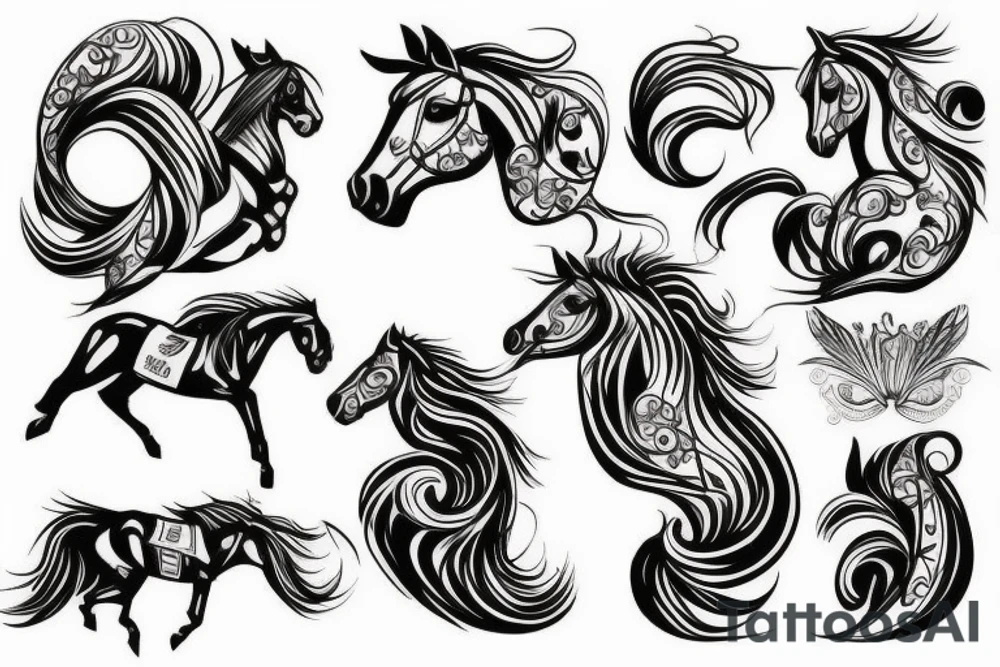 Horse racing tattoo idea