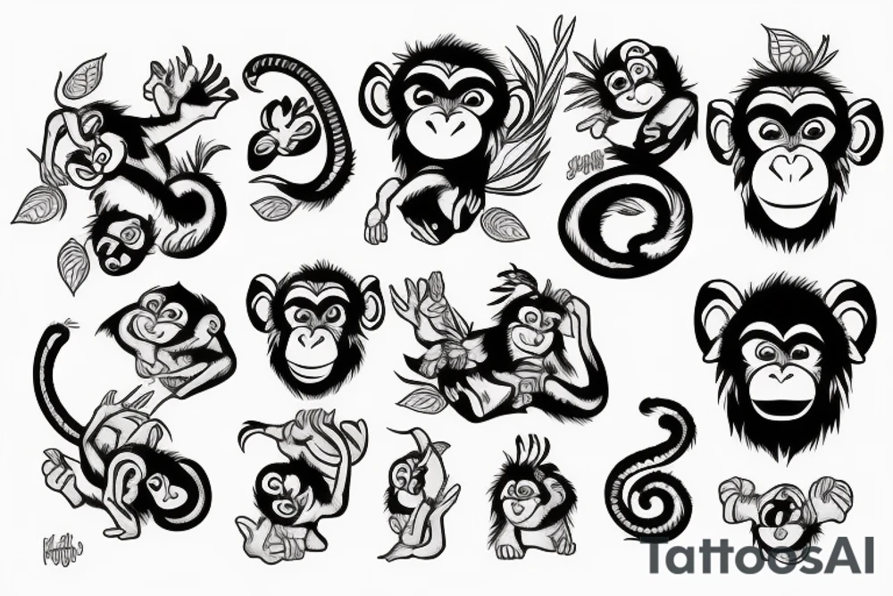 monkey tattoo idea