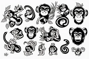 monkey tattoo idea