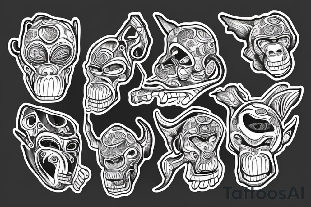 monkey tattoo idea