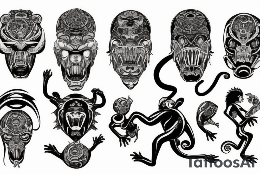monkey tattoo idea