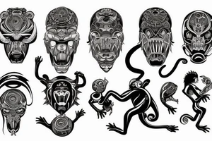 monkey tattoo idea