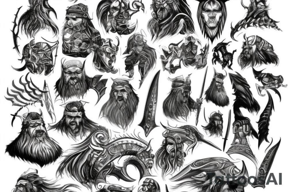 Viking berserker tattoo idea