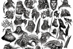 Viking berserker tattoo idea