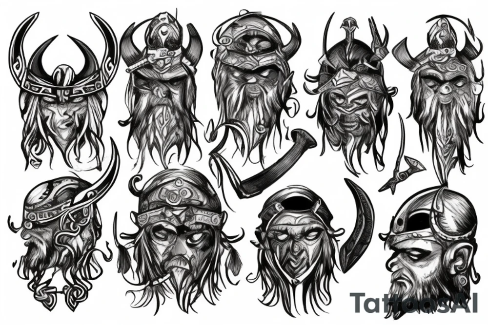 Viking berserker tattoo idea