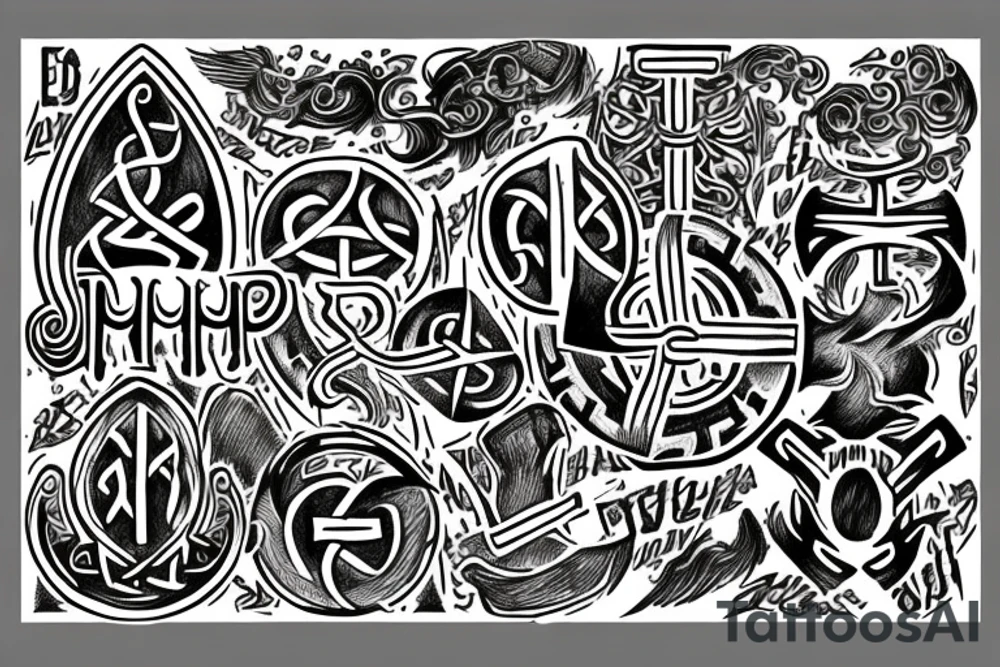 Viking runes tattoo idea