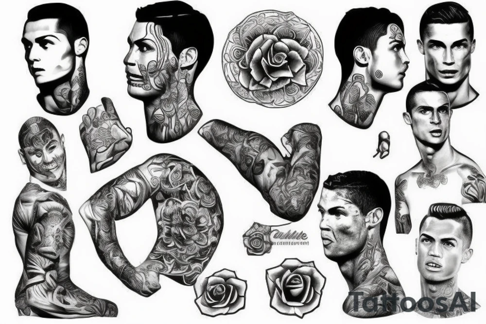 Cristiano Ronaldo mininimalitc tattoo idea