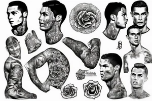Cristiano Ronaldo mininimalitc tattoo idea