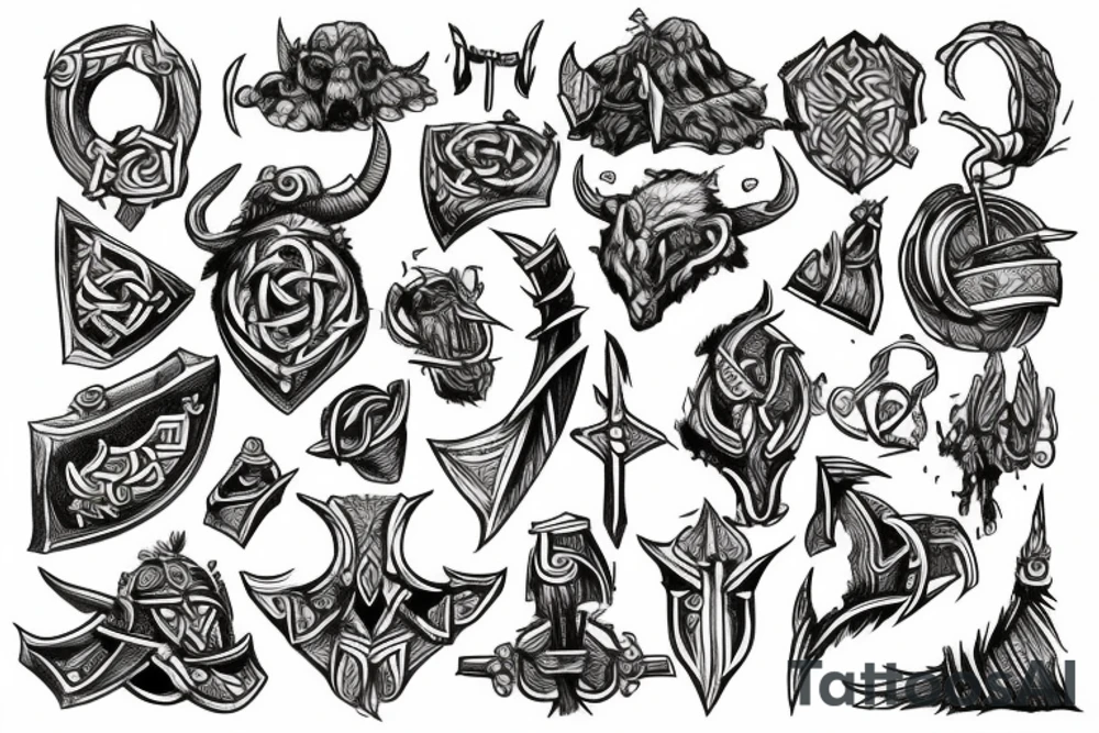 Viking ruins tattoo idea