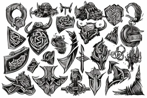 Viking ruins tattoo idea