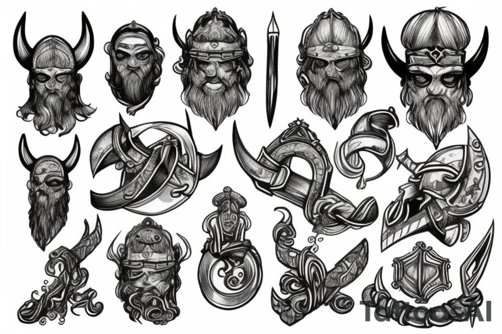 Viking ruins tattoo idea
