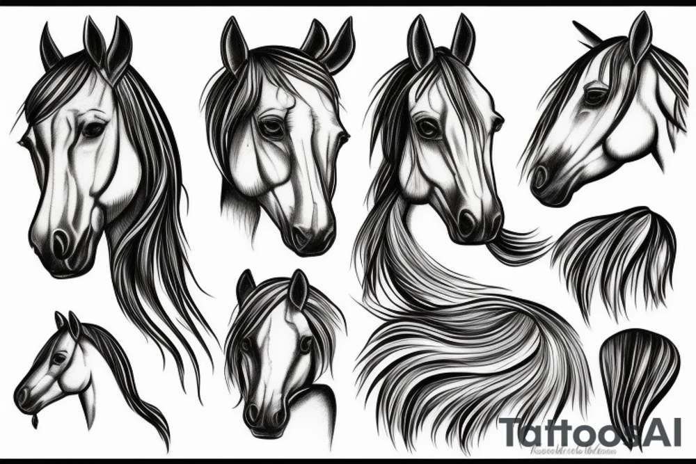 Independent horse tattoo idea