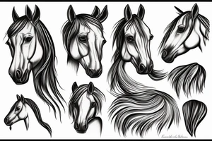 Independent horse tattoo idea