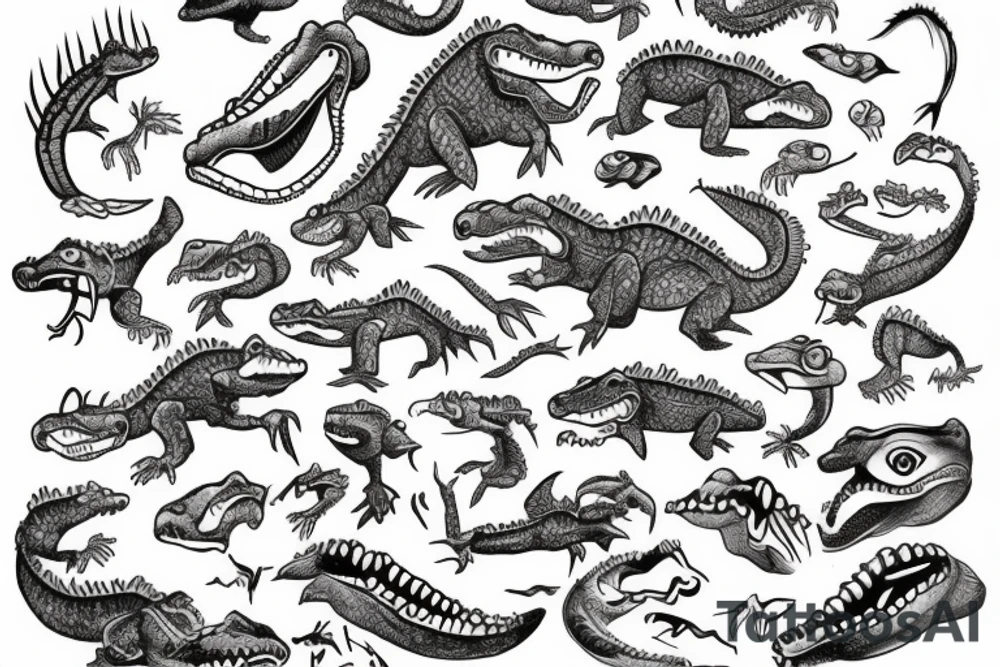 Brave crocodile tattoo idea