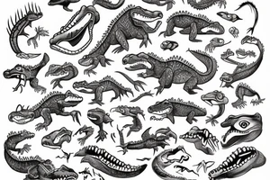 Brave crocodile tattoo idea