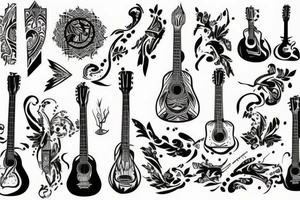 Christian Filipino music nature guitar American tattoo idea
