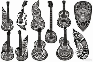 Christian Filipino music nature guitar American tattoo idea