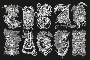 Christian Filipino music nature guitar American tattoo idea