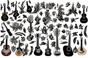 Christian Filipino music nature guitar American tattoo idea