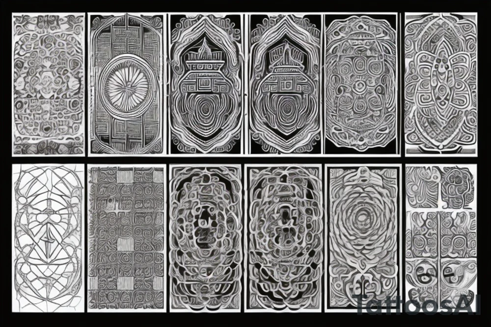 Buddhist pattern tattoo idea