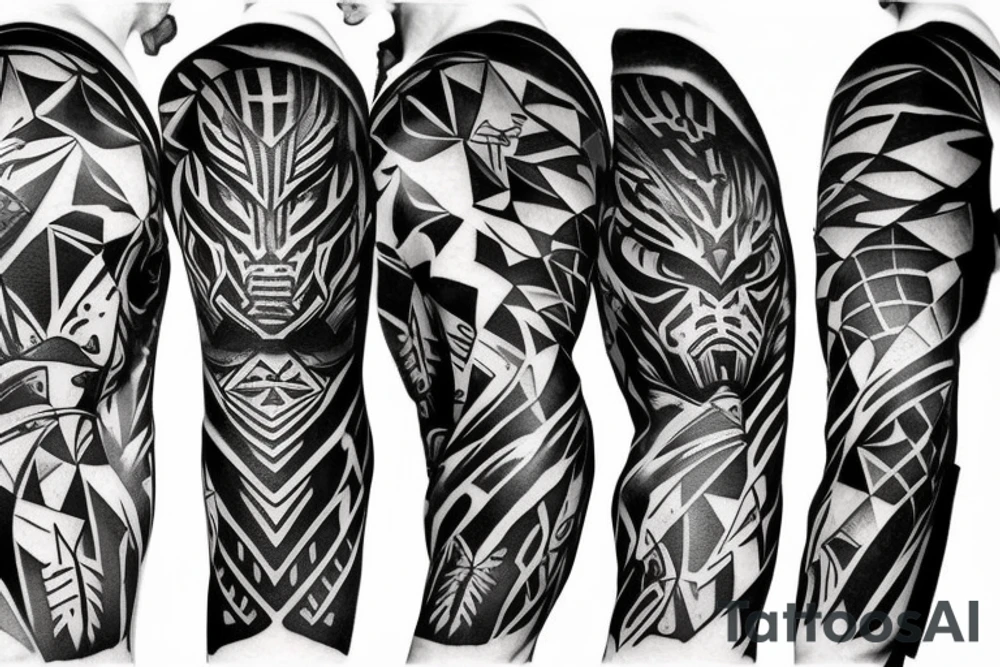 Predator sleeve tattoo idea