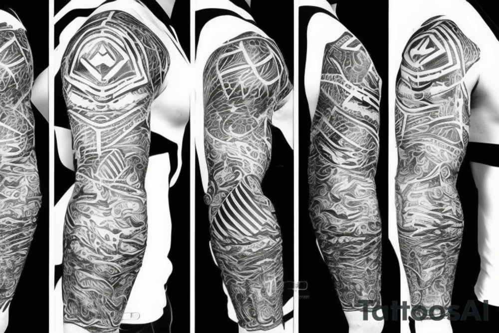 Predator sleeve tattoo idea