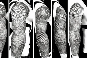 Predator sleeve tattoo idea
