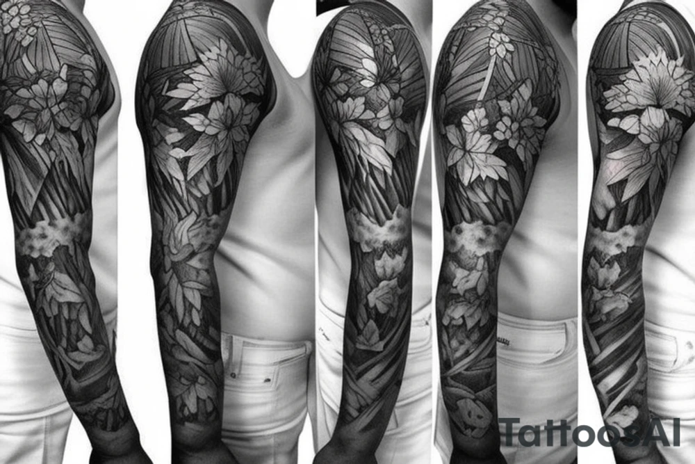 Nature sleeve tattoo idea