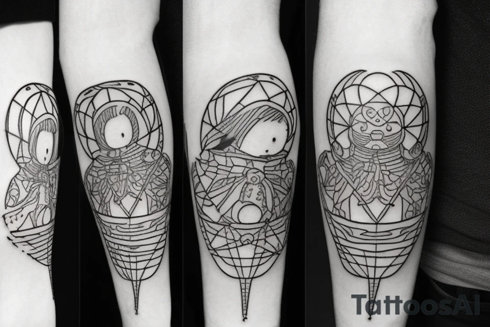 nature tattoo with Studio Ghibli tattoo idea