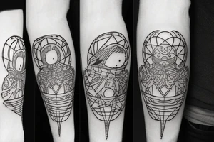 nature tattoo with Studio Ghibli tattoo idea