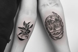 nature tattoo with Studio Ghibli tattoo idea