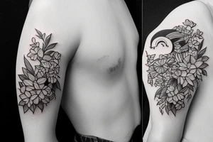 nature tattoo with Studio Ghibli tattoo idea