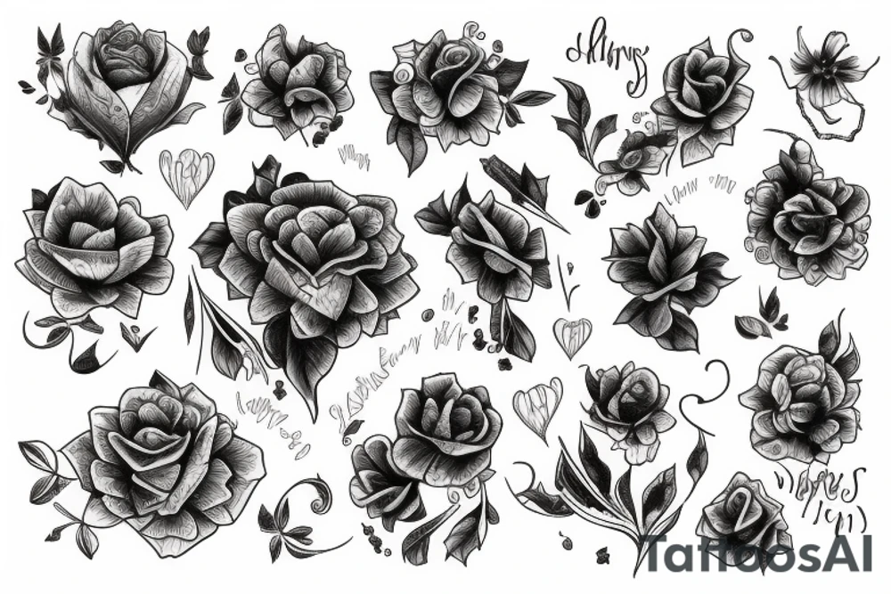 Three daughters tattoo idea